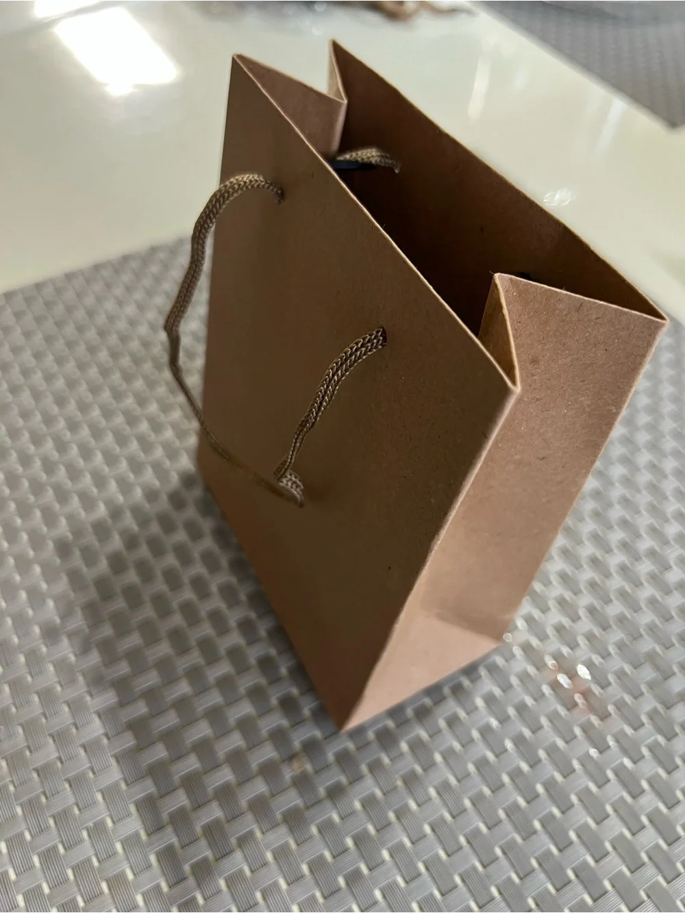 Set of 24 Small Kraft Paper Gift Bags with Rope Handles